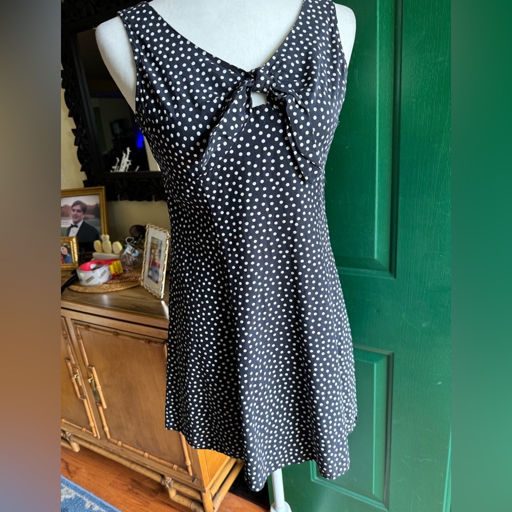 Black and White Asymmetrical Sleeveless Mini Sundress
